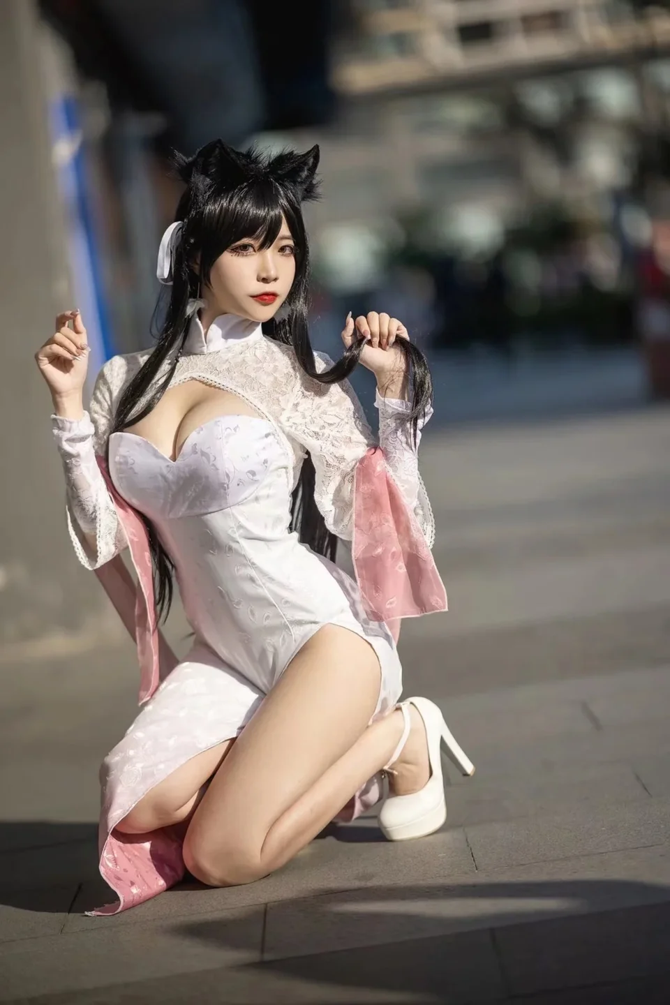 二佐Nisa - No.198 碧蓝航线·爱宕旗袍 [18P-80MB] tg@simisebaisi 【丝足阁】004.webp